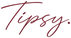 Tipsy. script logo burgundy