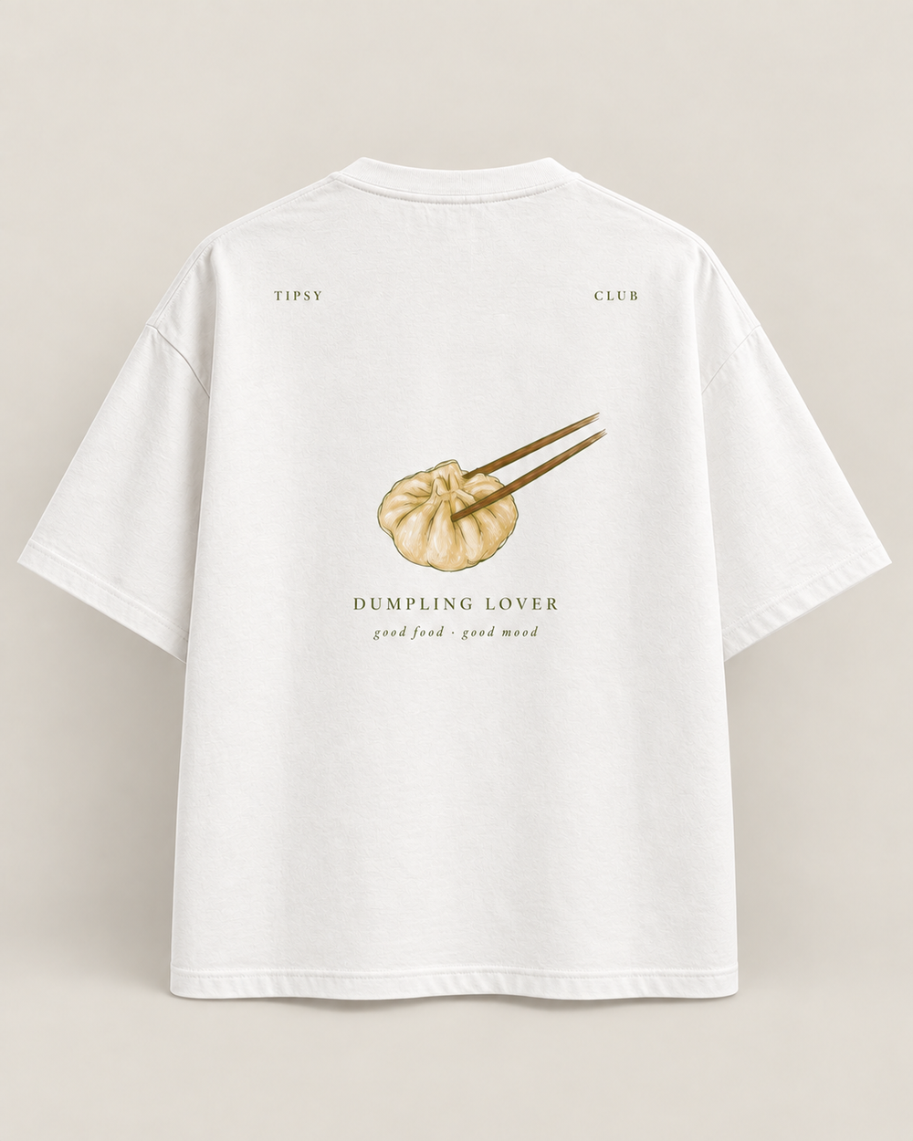 T-shirt Dumpling Lover — vue du dos avec le motif