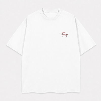 T-shirt Spicy Club blanc — vue de face, signature Tipsy.