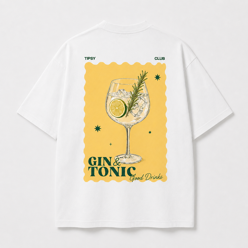 T-shirt Gin Tonic Club — vue du dos avec le motif