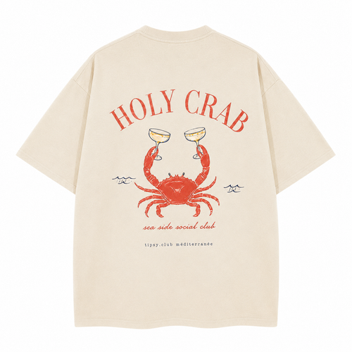 T-shirt Holy Crab — vue du dos avec le motif