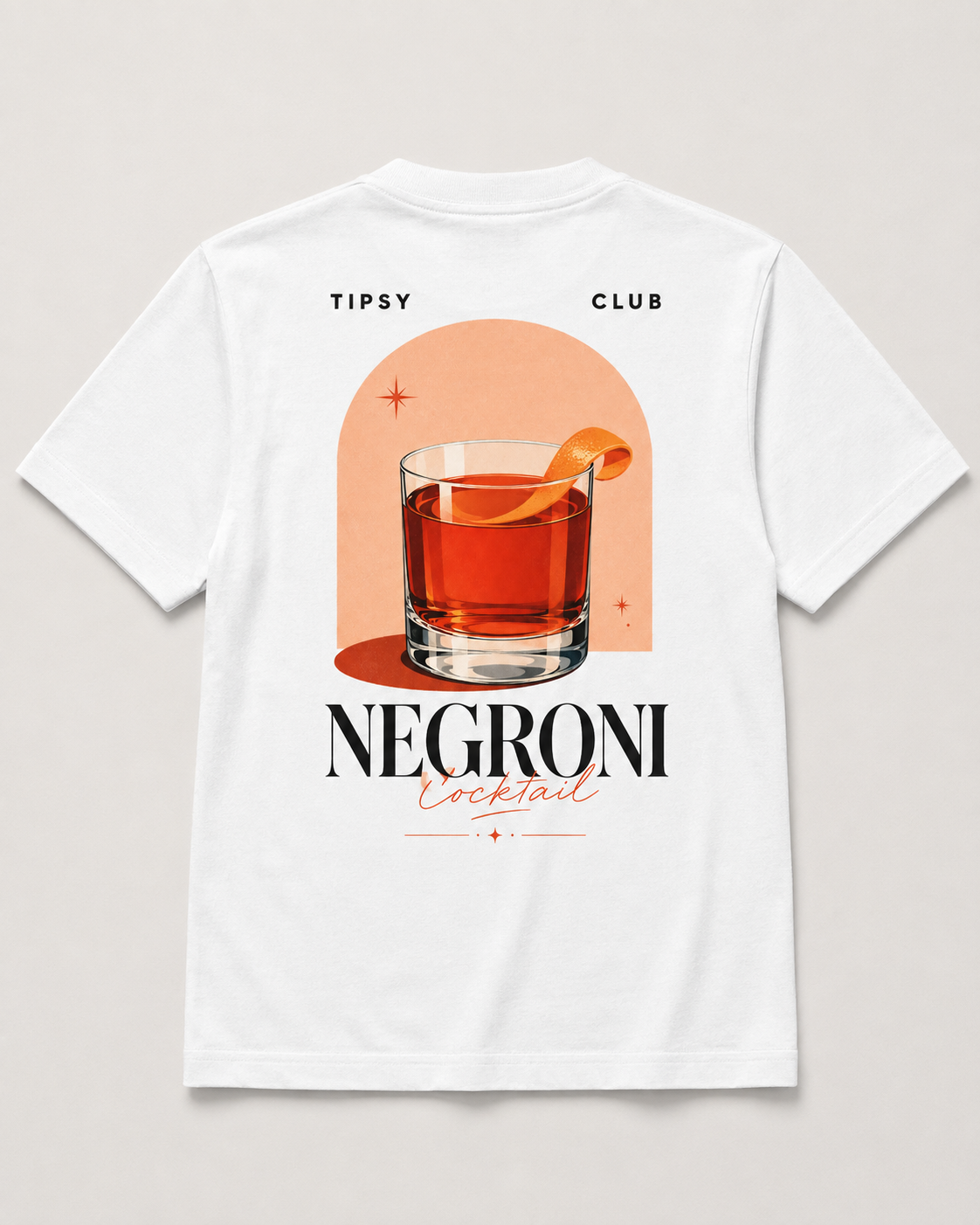 T-shirt Negroni Club — vue du dos avec le motif