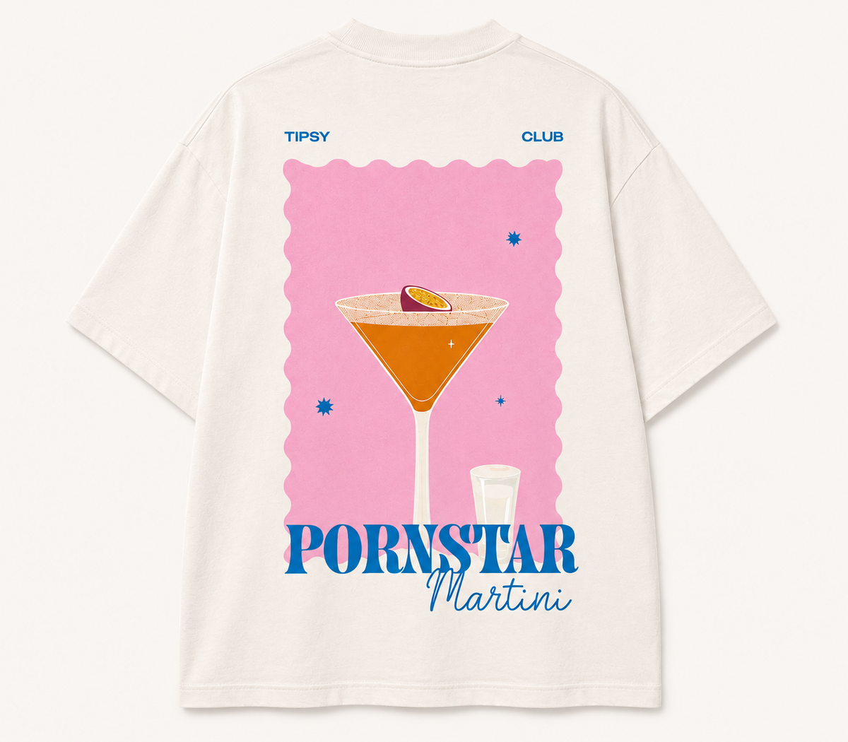 T-shirt Pornstar Martini Club — vue du dos avec le motif