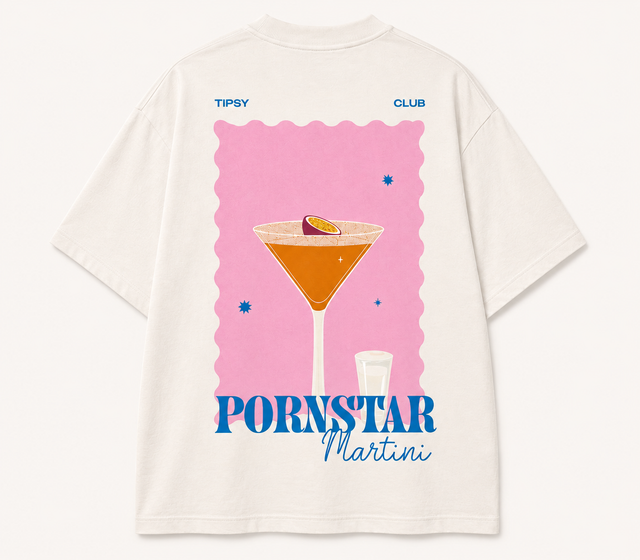 T-shirt Pornstar Martini Club — vue du dos avec le motif
