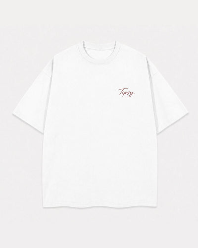 Margarita Cocktail Club tee — front, Tipsy. chest script